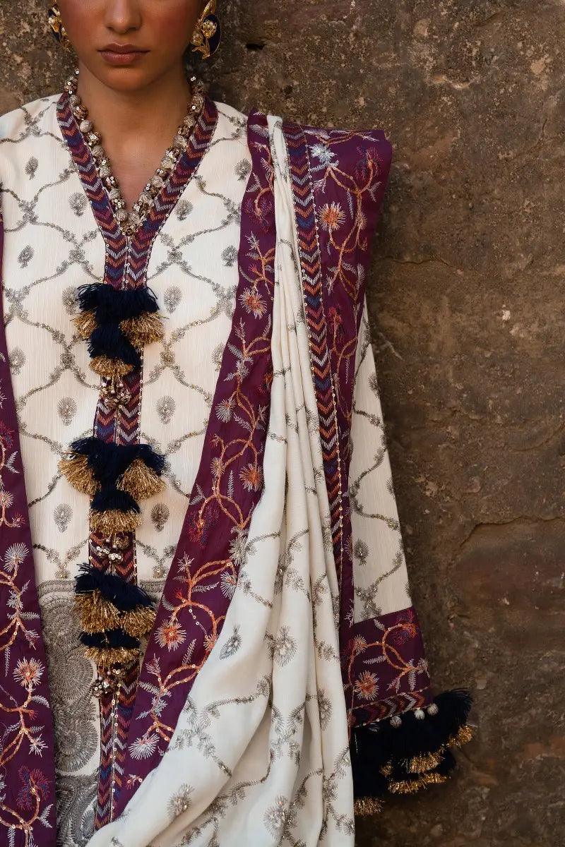 Sana Safinaz | Winter Luxury 23 | S231-005A-CP - Aqsa Fabrics