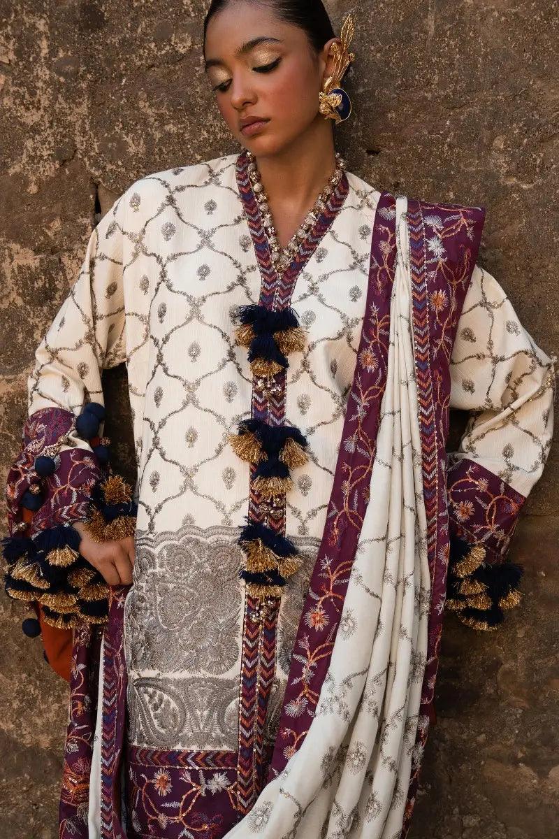 Sana Safinaz | Winter Luxury 23 | S231-005A-CP - Aqsa Fabrics