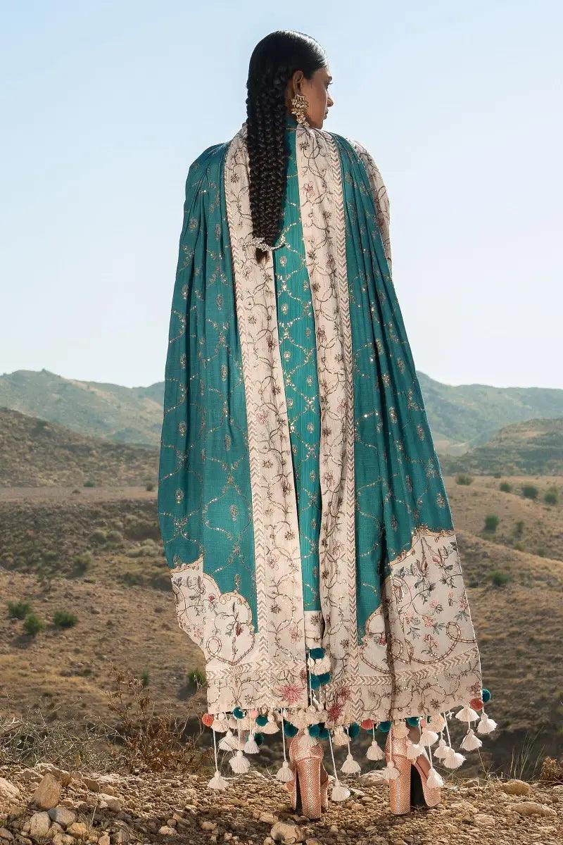 Sana Safinaz | Winter Luxury 23 | S231-005B-CP - Aqsa Fabrics