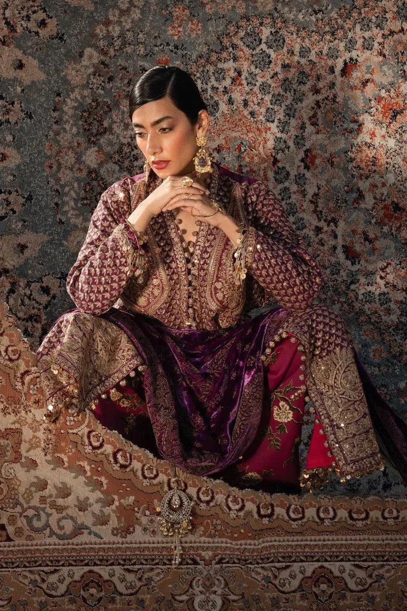 Sana Safinaz | Winter Luxury 23 | S231-007B-DE - Aqsa Fabrics