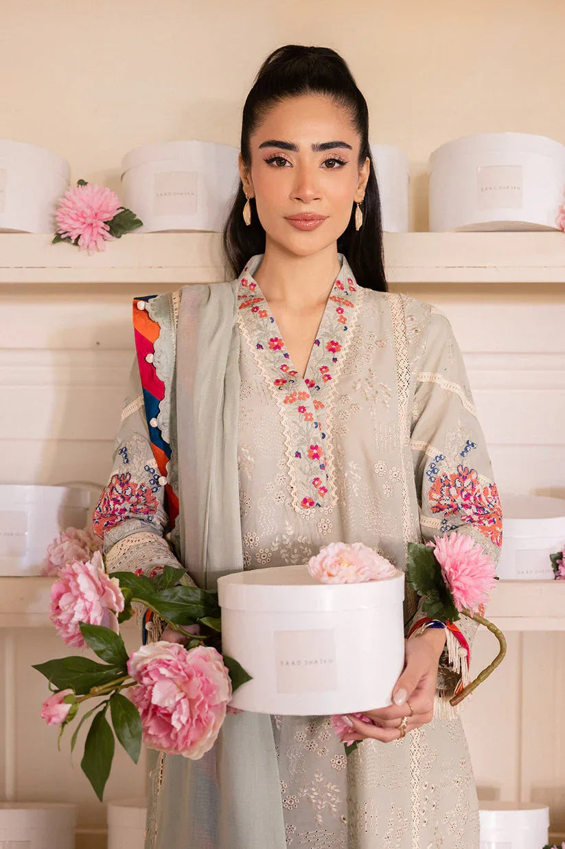 Saad Shaikh | LaAmour Luxury Lawn | Elara - Aqsa Fabrics
