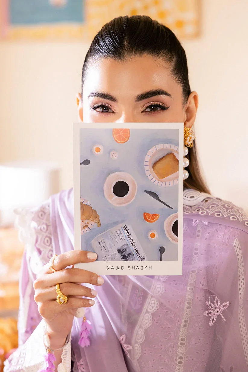 Saad Shaikh | LaAmour Luxury Lawn | Azura - Aqsa Fabrics