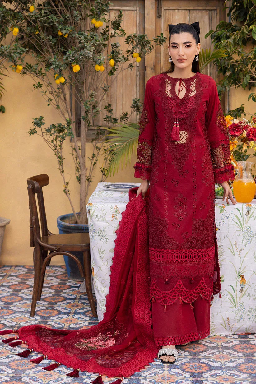 Saad Shaikh | LaAmour Luxury Lawn | Rose - Aqsa Fabrics