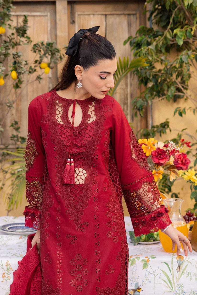 Saad Shaikh | LaAmour Luxury Lawn | Rose - Aqsa Fabrics