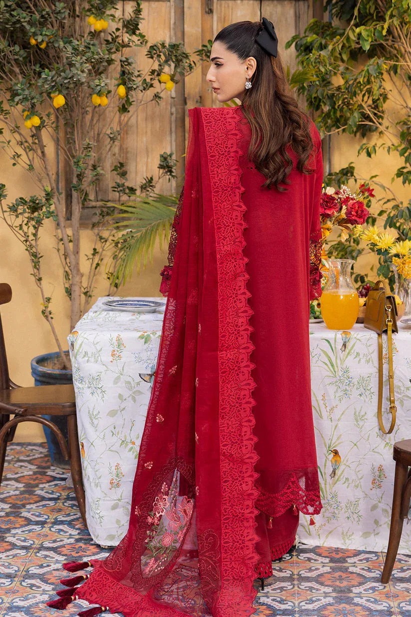Saad Shaikh | LaAmour Luxury Lawn | Rose - Aqsa Fabrics