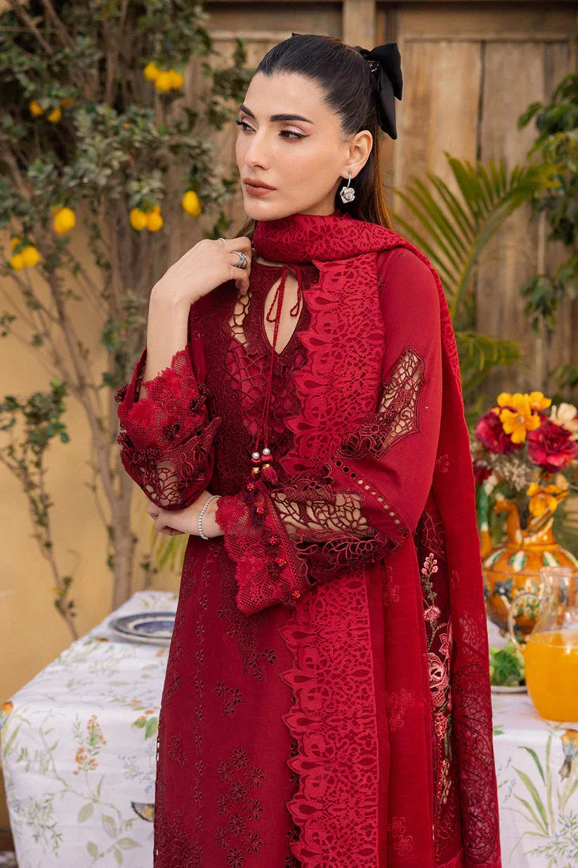 Saad Shaikh | LaAmour Luxury Lawn | Rose - Aqsa Fabrics