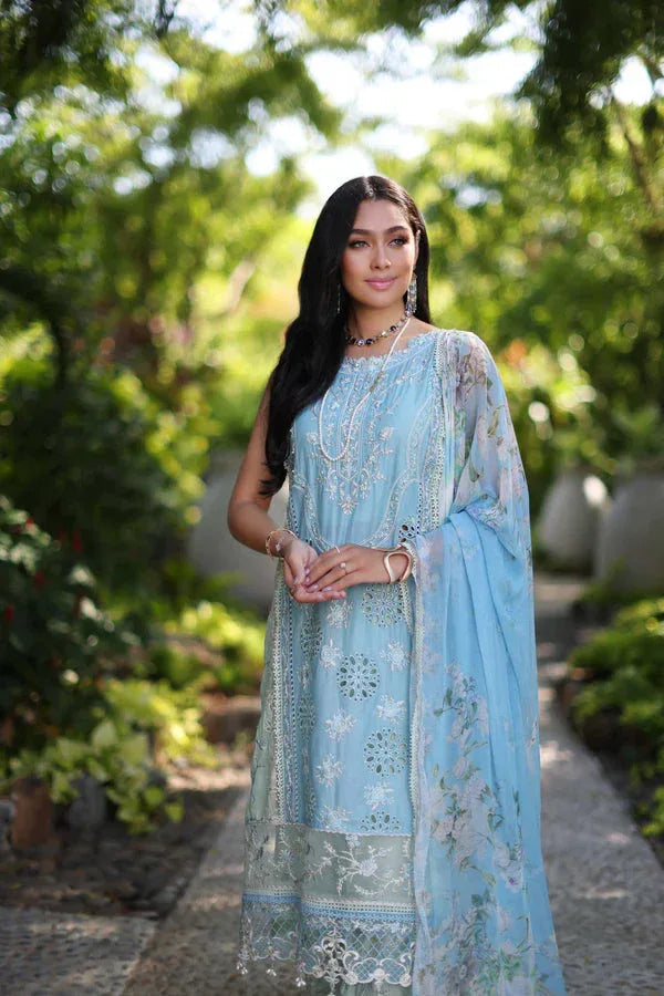 Noor by Saadia Asad | Luxury Chikankari Lawn24 | D2-A Geroze - Aqsa Fabrics