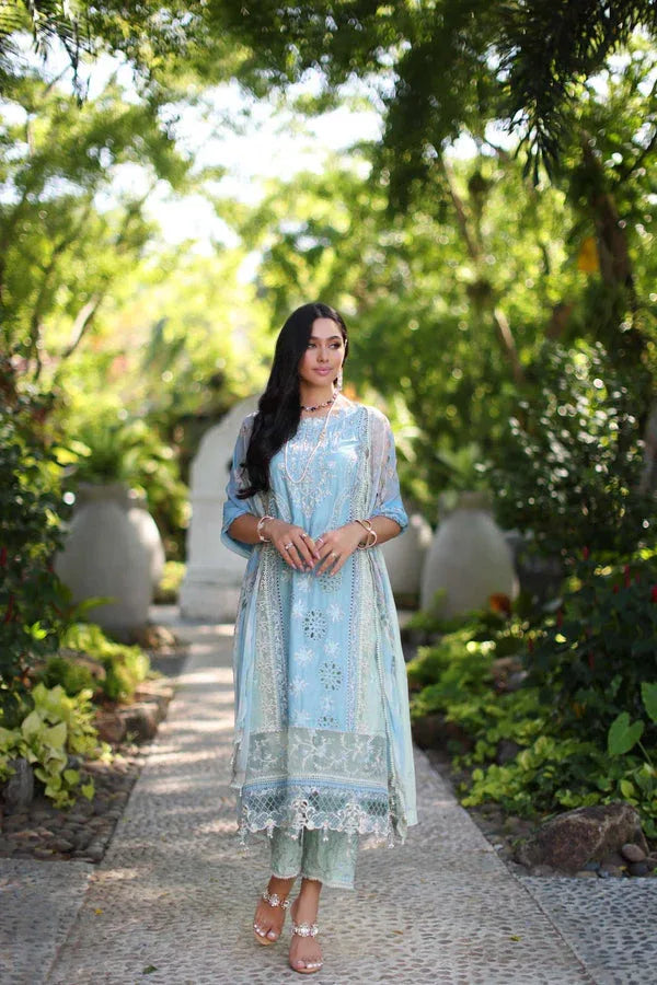 Noor by Saadia Asad | Luxury Chikankari Lawn24 | D2-A Geroze - Aqsa Fabrics
