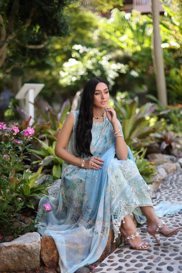 Noor by Saadia Asad | Luxury Chikankari Lawn24 | D2-A Geroze - Aqsa Fabrics