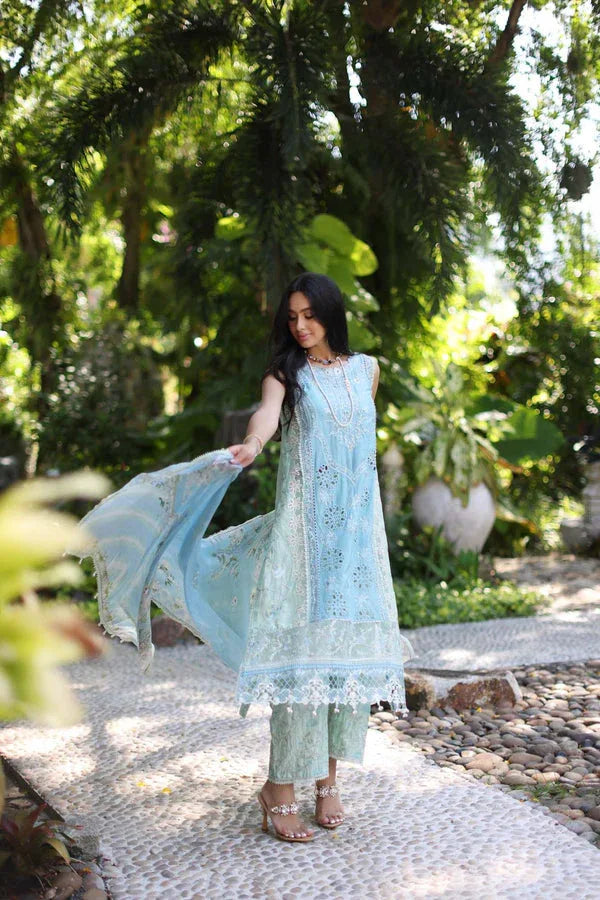 Noor by Saadia Asad | Luxury Chikankari Lawn24 | D2-A Geroze - Aqsa Fabrics