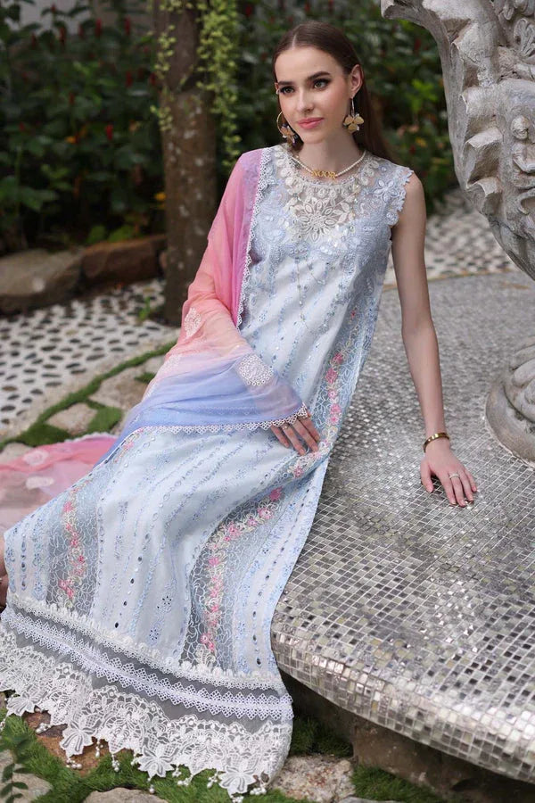 Noor by Saadia Asad | Luxury Chikankari Lawn24 | D7-A Multi Tkm - Aqsa Fabrics