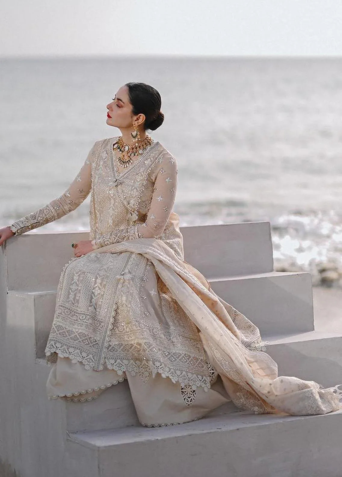 Qalamkar | Sahil Luxury Lawn | Aiyla - Aqsa Fabrics