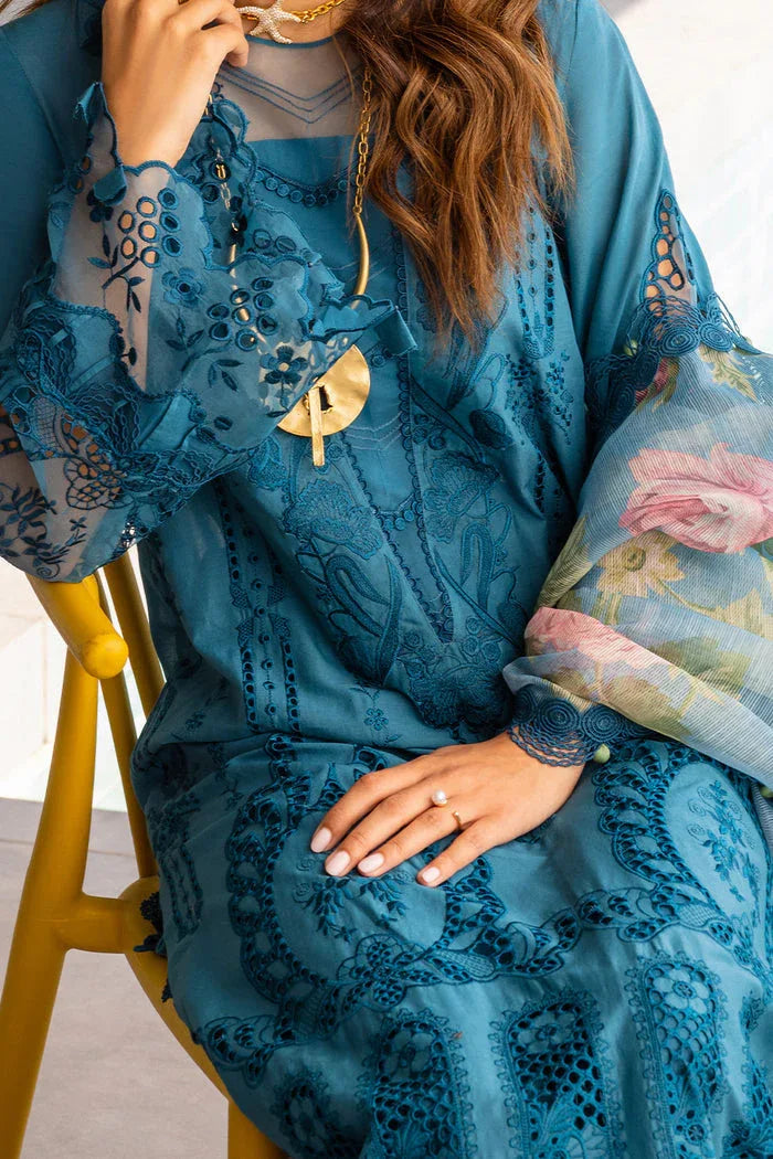 Saira Rizwan | Luxury Lawn 24 | SAPPHIRE - SRLL24-07 - Aqsa Fabrics
