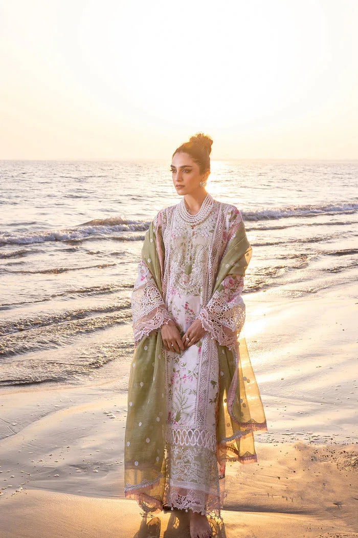 Saira Rizwan | Luxury Lawn 24 | AKOYA - SRLL24-05 - Aqsa Fabrics