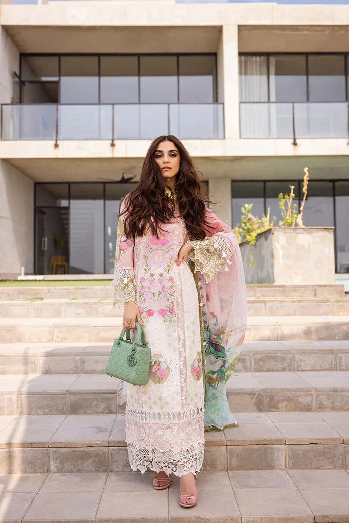 Saira Rizwan | Luxury Lawn 24 | LAUREL - SRLL24-01 - Aqsa Fabrics