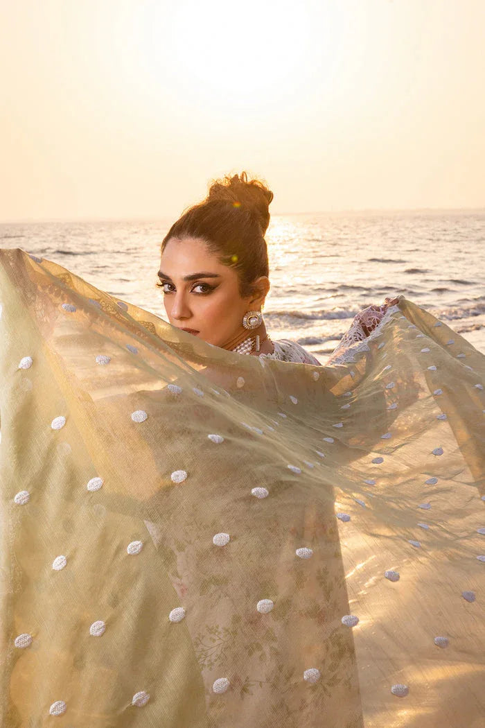 Saira Rizwan | Luxury Lawn 24 | AKOYA - SRLL24-05 - Aqsa Fabrics