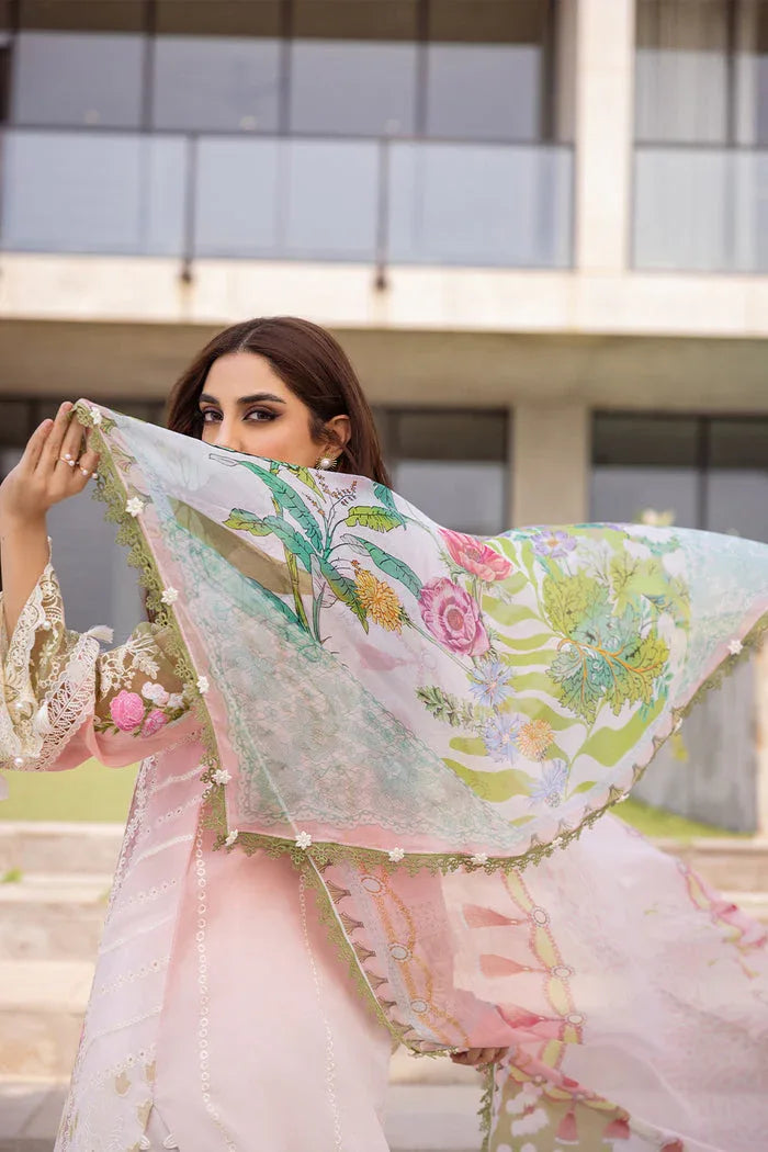 Saira Rizwan | Luxury Lawn 24 | LAUREL - SRLL24-01 - Aqsa Fabrics