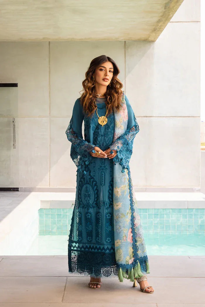 Saira Rizwan | Luxury Lawn 24 | SAPPHIRE - SRLL24-07 - Aqsa Fabrics