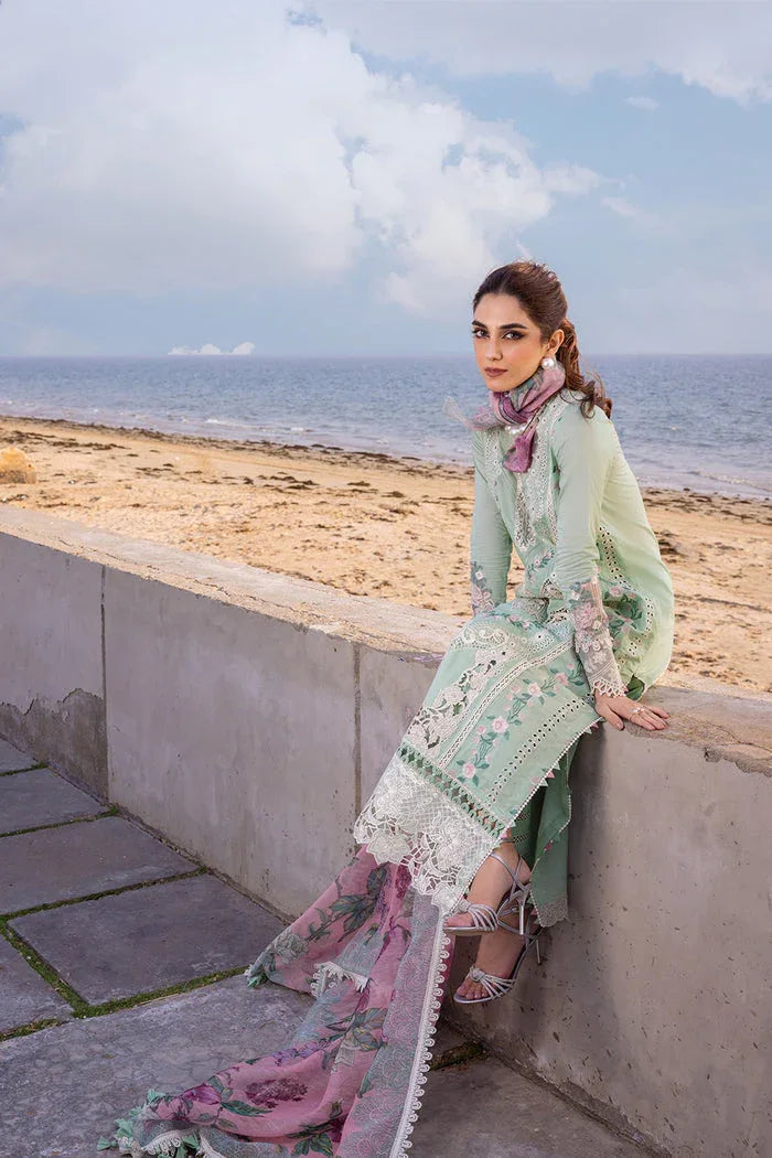 Saira Rizwan | Luxury Lawn 24 | KESHI - SRLL24-02 - Aqsa Fabrics