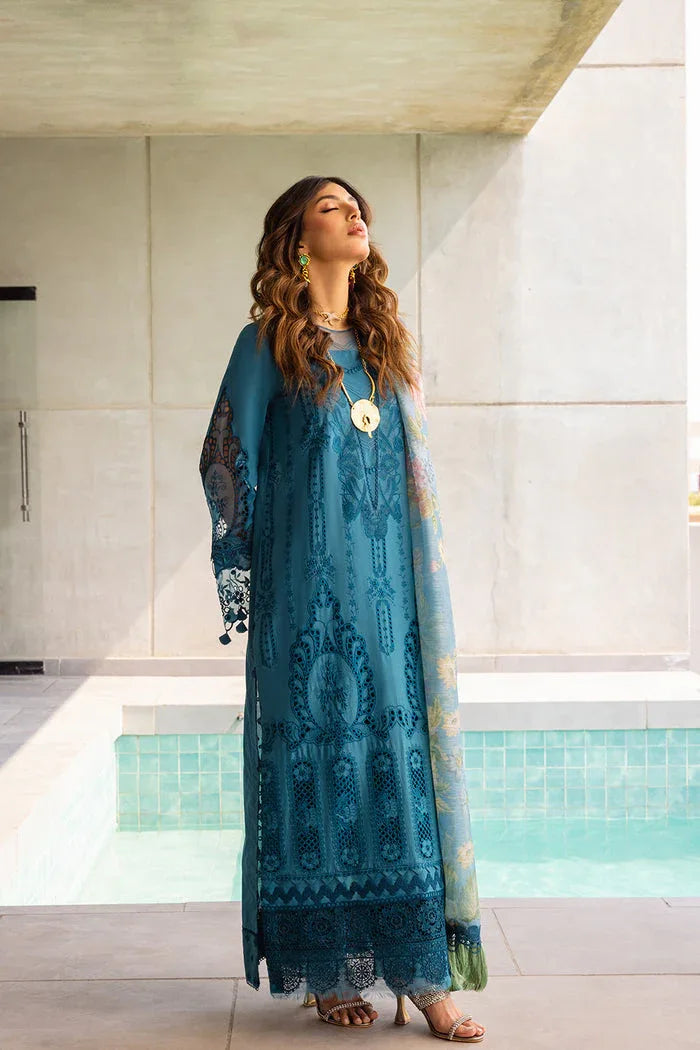 Saira Rizwan | Luxury Lawn 24 | SAPPHIRE - SRLL24-07 - Aqsa Fabrics