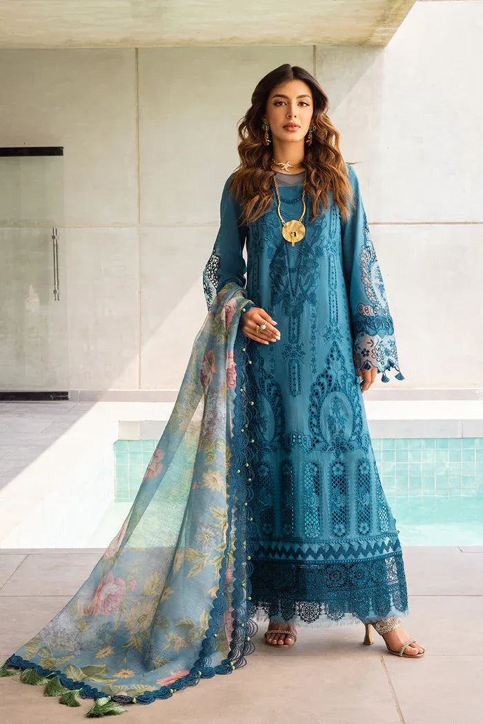 Saira Rizwan | Luxury Lawn 24 | SAPPHIRE - SRLL24-07 - Aqsa Fabrics