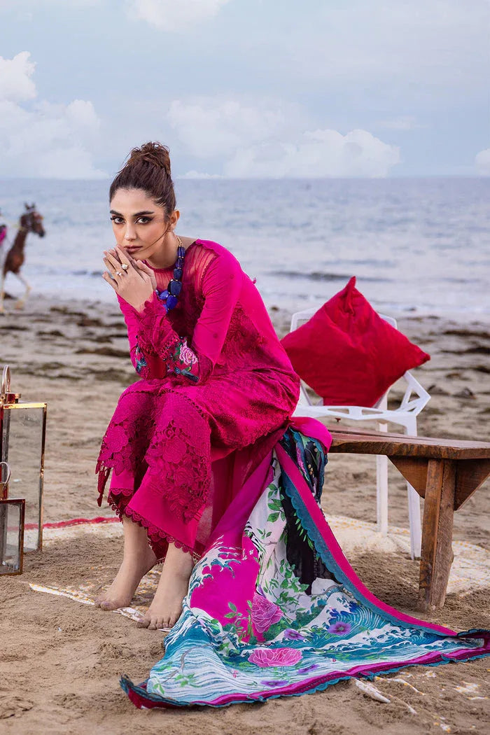 Saira Rizwan | Luxury Lawn 24 | DAMASK - SRLL24-08 - Aqsa Fabrics