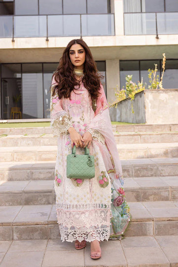 Saira Rizwan | Luxury Lawn 24 | LAUREL - SRLL24-01 - Aqsa Fabrics