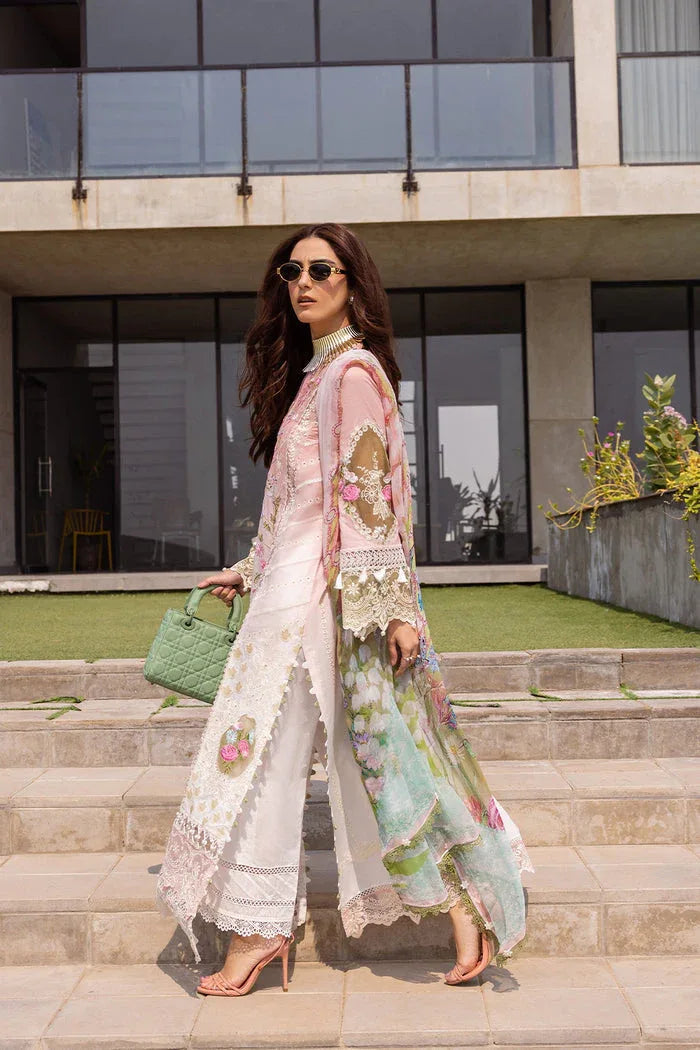 Saira Rizwan | Luxury Lawn 24 | LAUREL - SRLL24-01 - Aqsa Fabrics