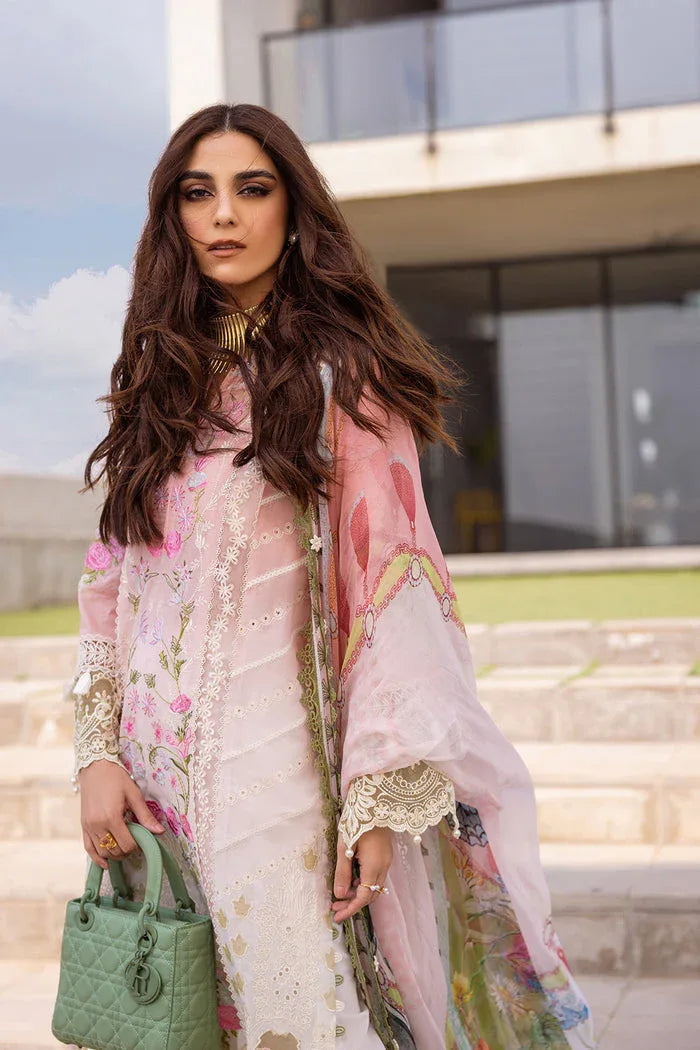 Saira Rizwan | Luxury Lawn 24 | LAUREL - SRLL24-01 - Aqsa Fabrics