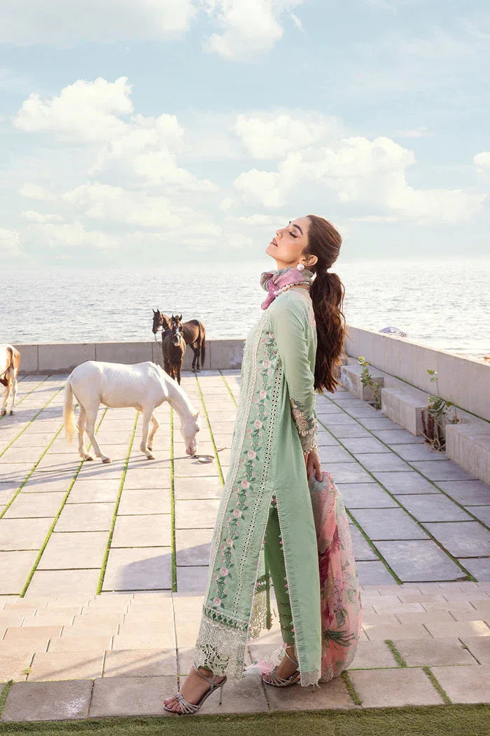 Saira Rizwan | Luxury Lawn 24 | KESHI - SRLL24-02 - Aqsa Fabrics