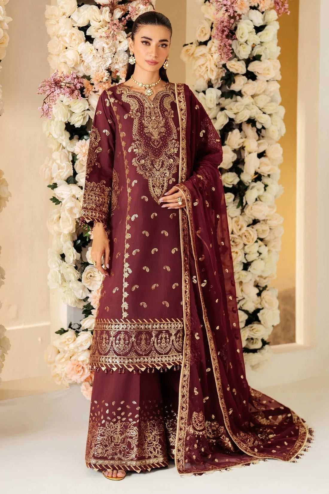 Alizeh | Luxury Raw Silk | AF-RS-01-SALSA - Aqsa Fabrics
