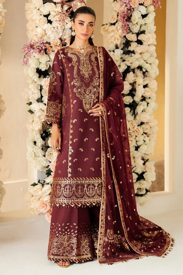 Alizeh | Luxury Raw Silk | AF-RS-01-SALSA - Aqsa Fabrics
