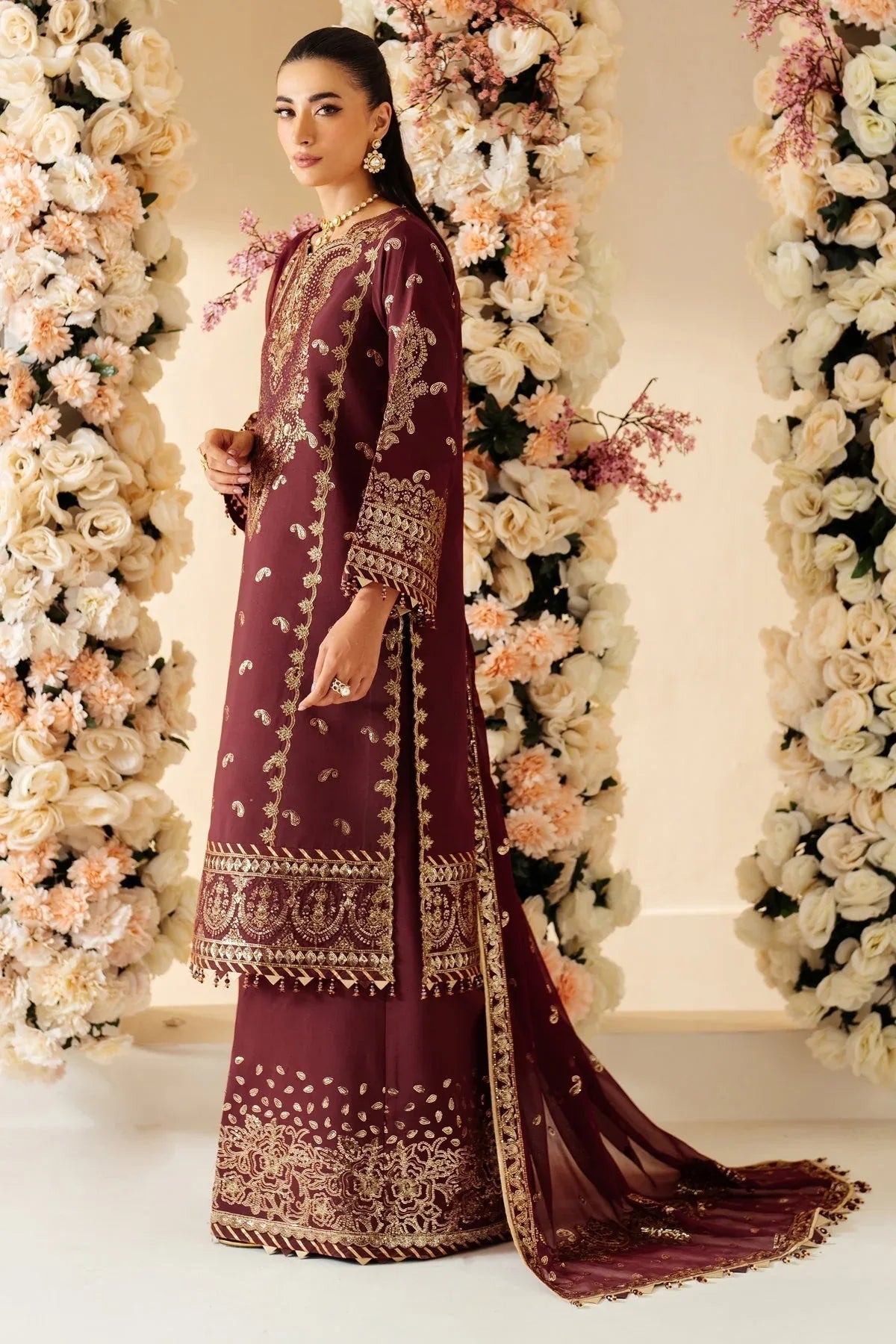 Alizeh | Luxury Raw Silk | AF-RS-01-SALSA - Aqsa Fabrics