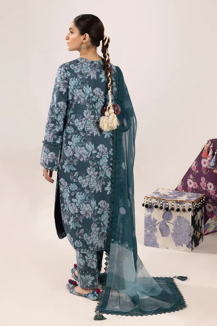 Alizeh | Sheen Lawn Prints 24 | Sea Mist - Aqsa Fabrics