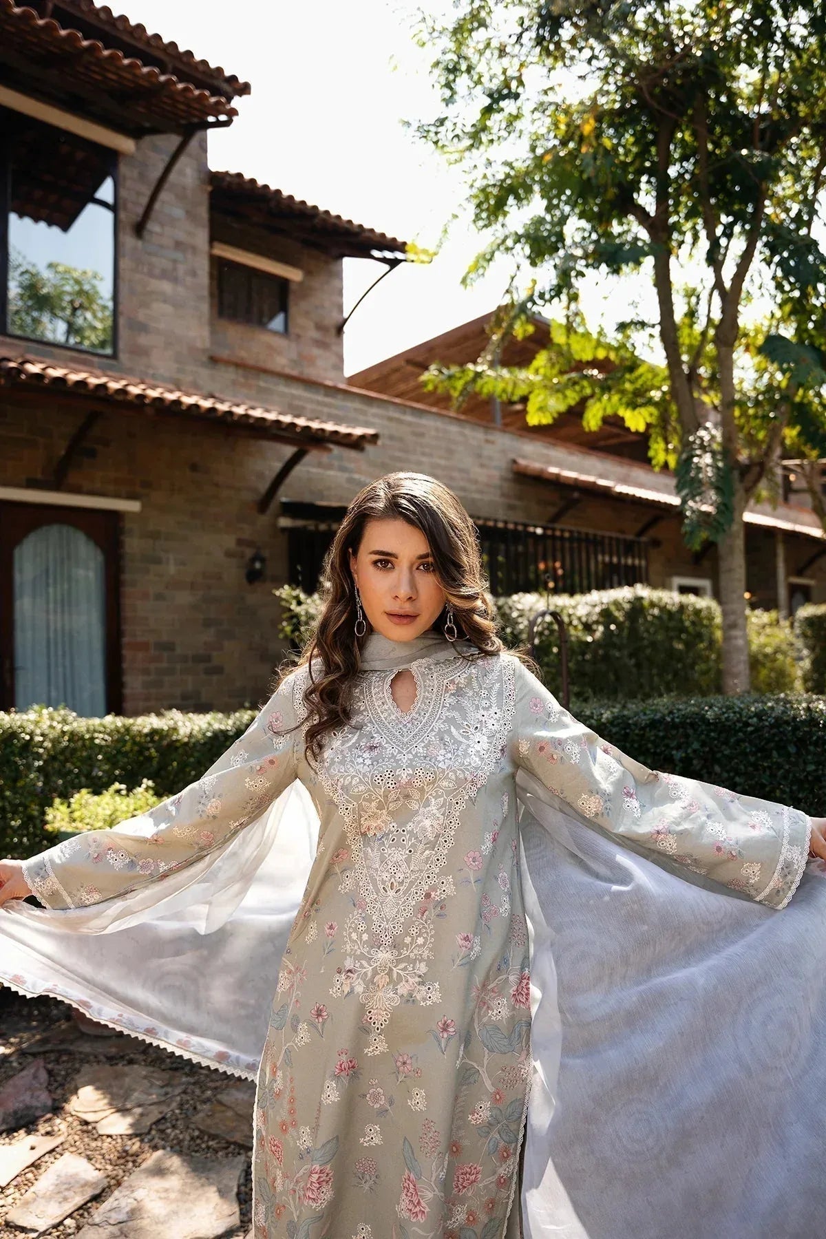 Afrozeh | Damask The Holiday Edit '25 - Lawn | Maelis A - Aqsa Fabrics
