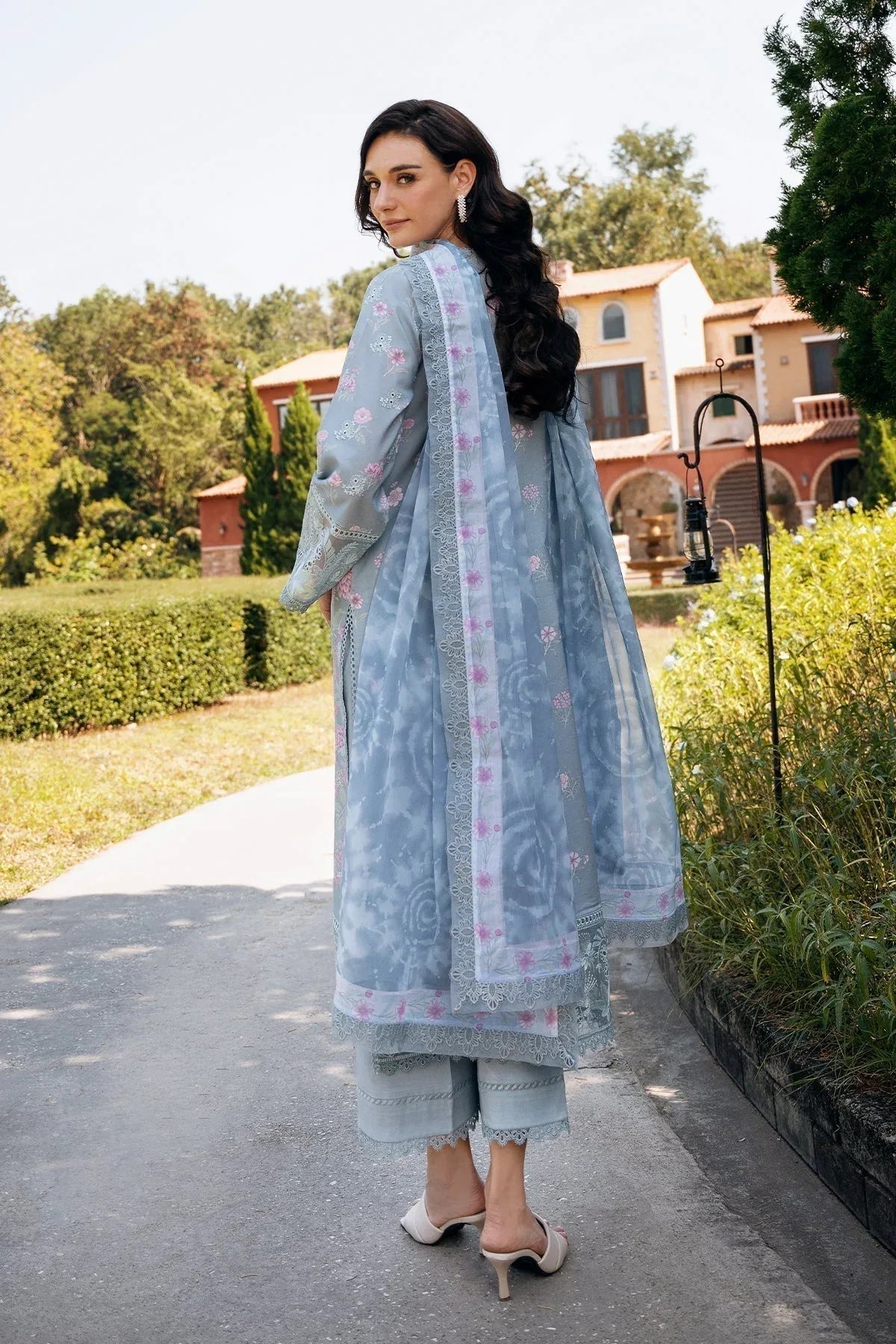 Afrozeh | Damask The Holiday Edit '25 - Lawn| Maelis B - Aqsa Fabrics