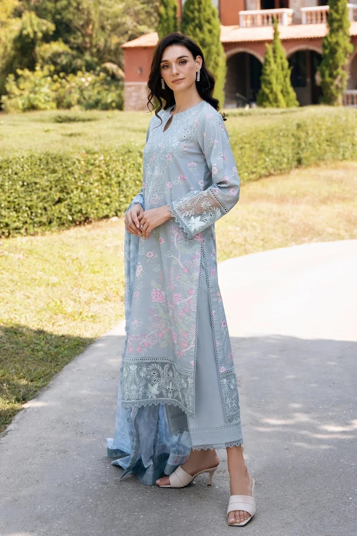Afrozeh | Damask The Holiday Edit '25 - Lawn| Maelis B - Aqsa Fabrics