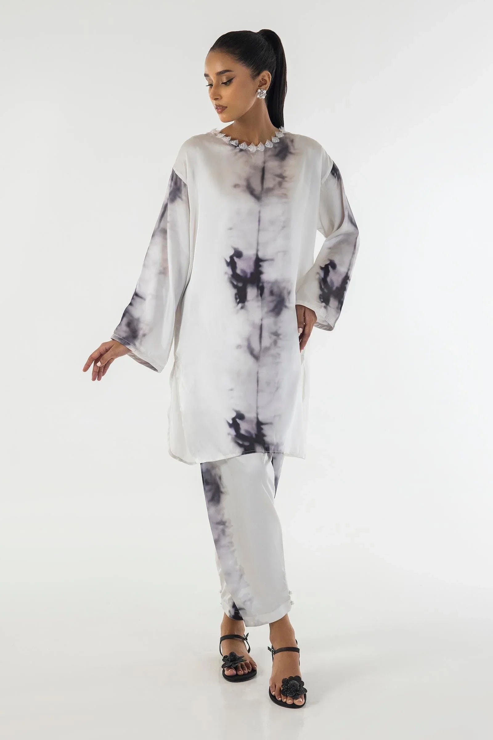 Sana Safinaz | Silk Tunics | SS24STP121P2T - Aqsa Fabrics