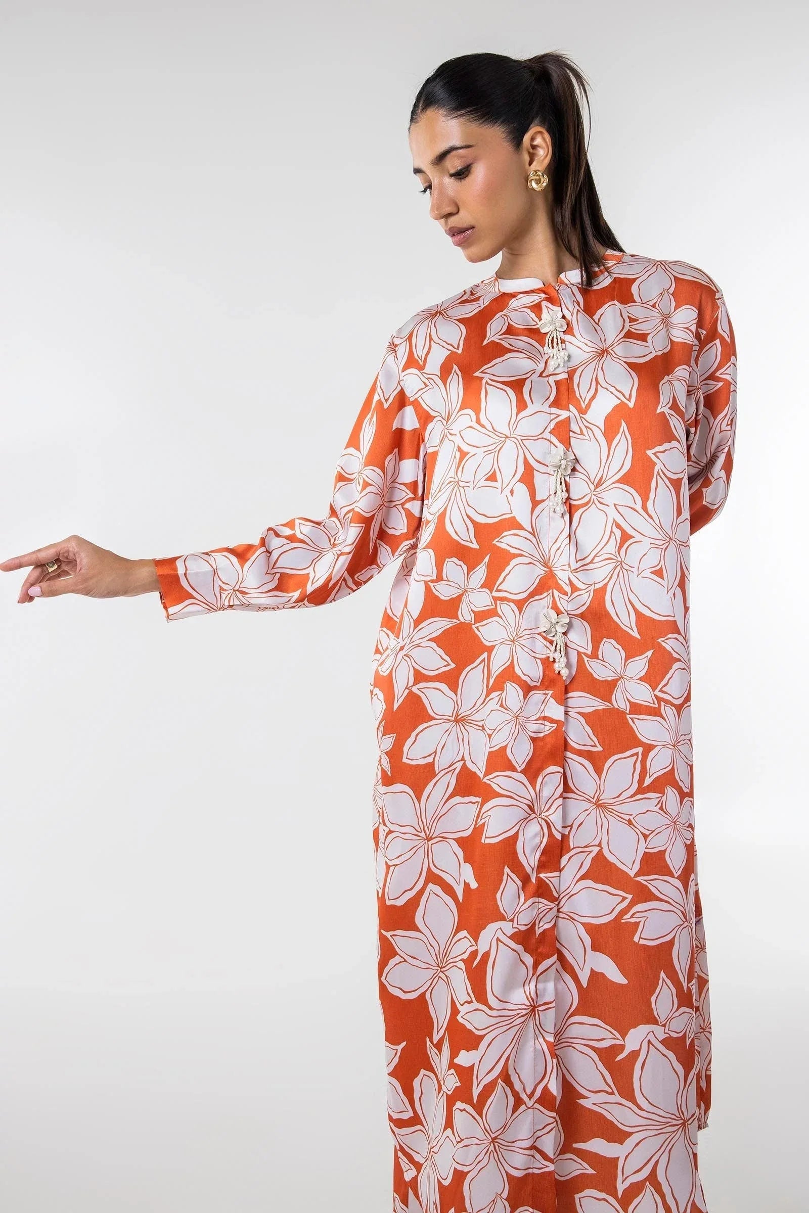 Sana Safinaz | Silk Tunics | SS24STP151P2T - Aqsa Fabrics