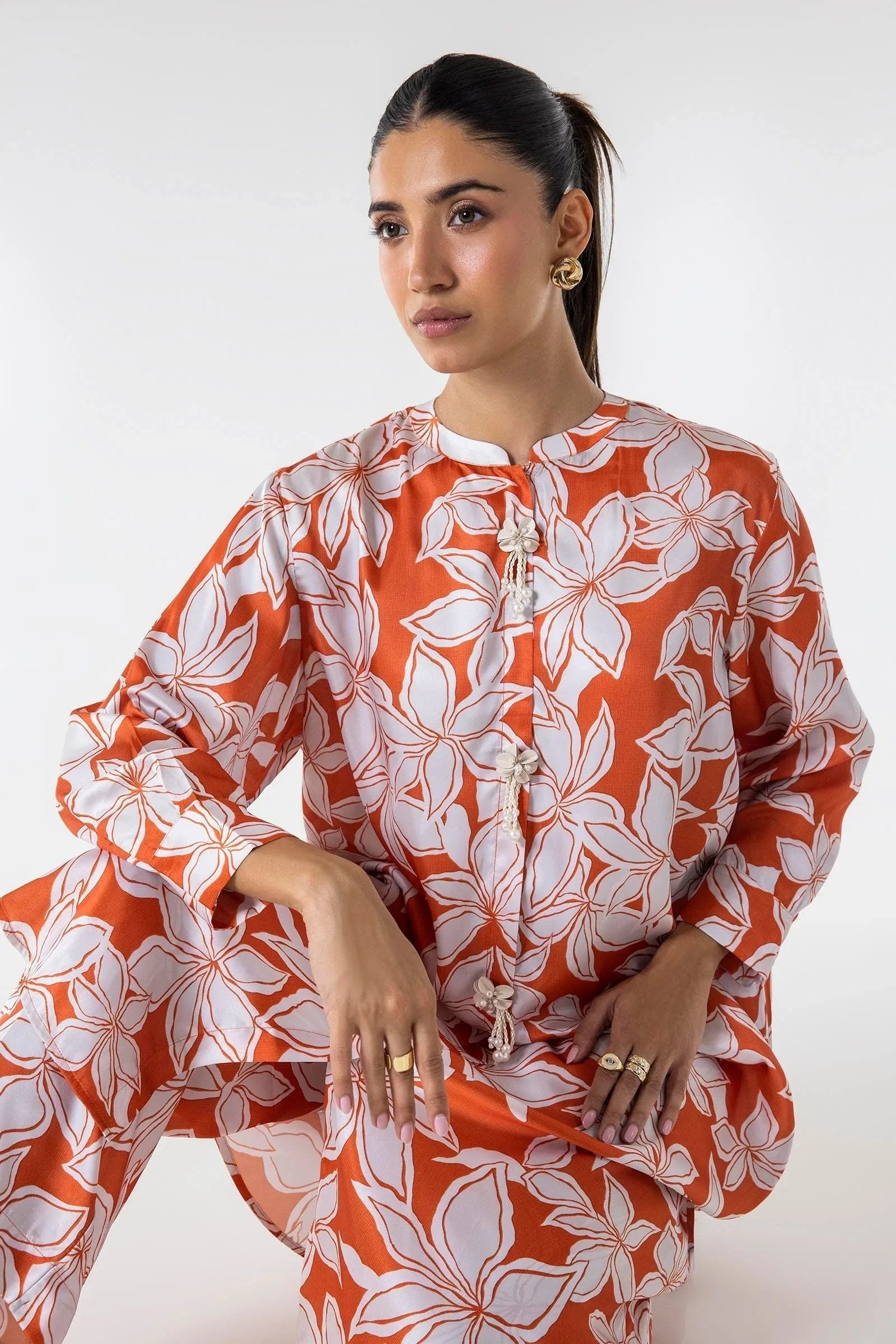 Sana Safinaz | Silk Tunics | SS24STP151P2T - Aqsa Fabrics
