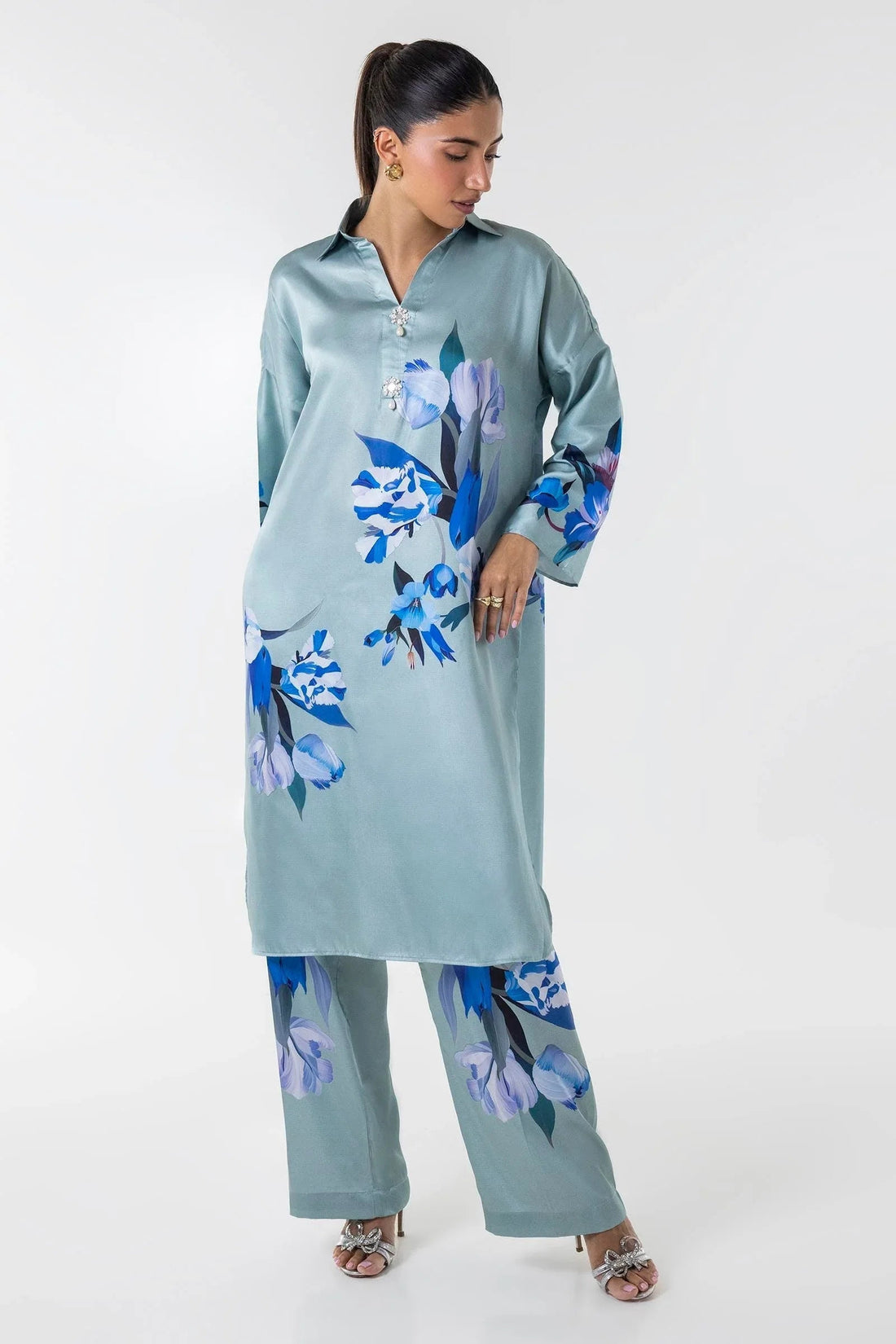 Sana Safinaz | Silk Tunics | SS24STP155P2T - Aqsa Fabrics