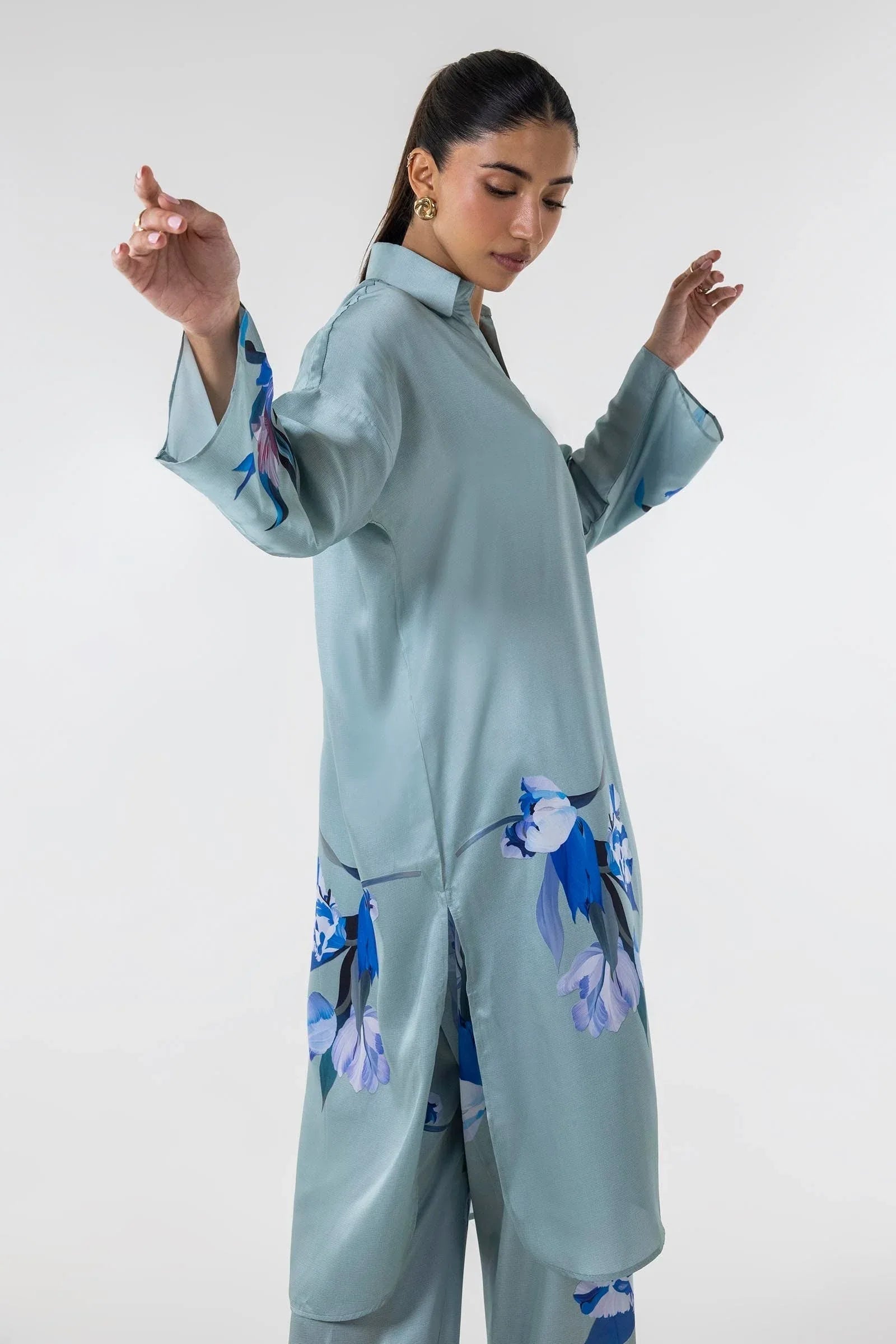 Sana Safinaz | Silk Tunics | SS24STP155P2T - Aqsa Fabrics