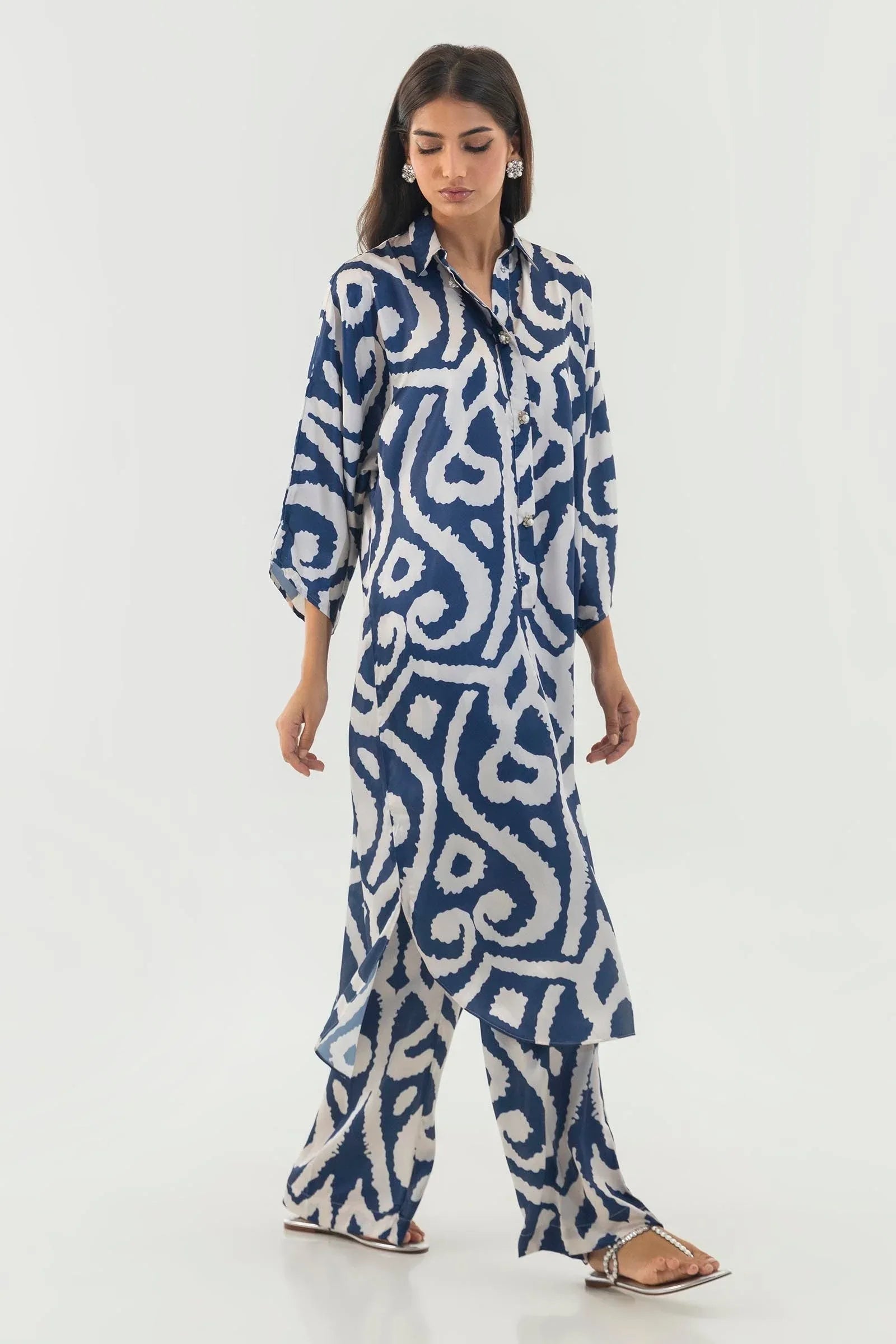 Sana Safinaz | Silk Tunics | SS24STP166P2T - Aqsa Fabrics