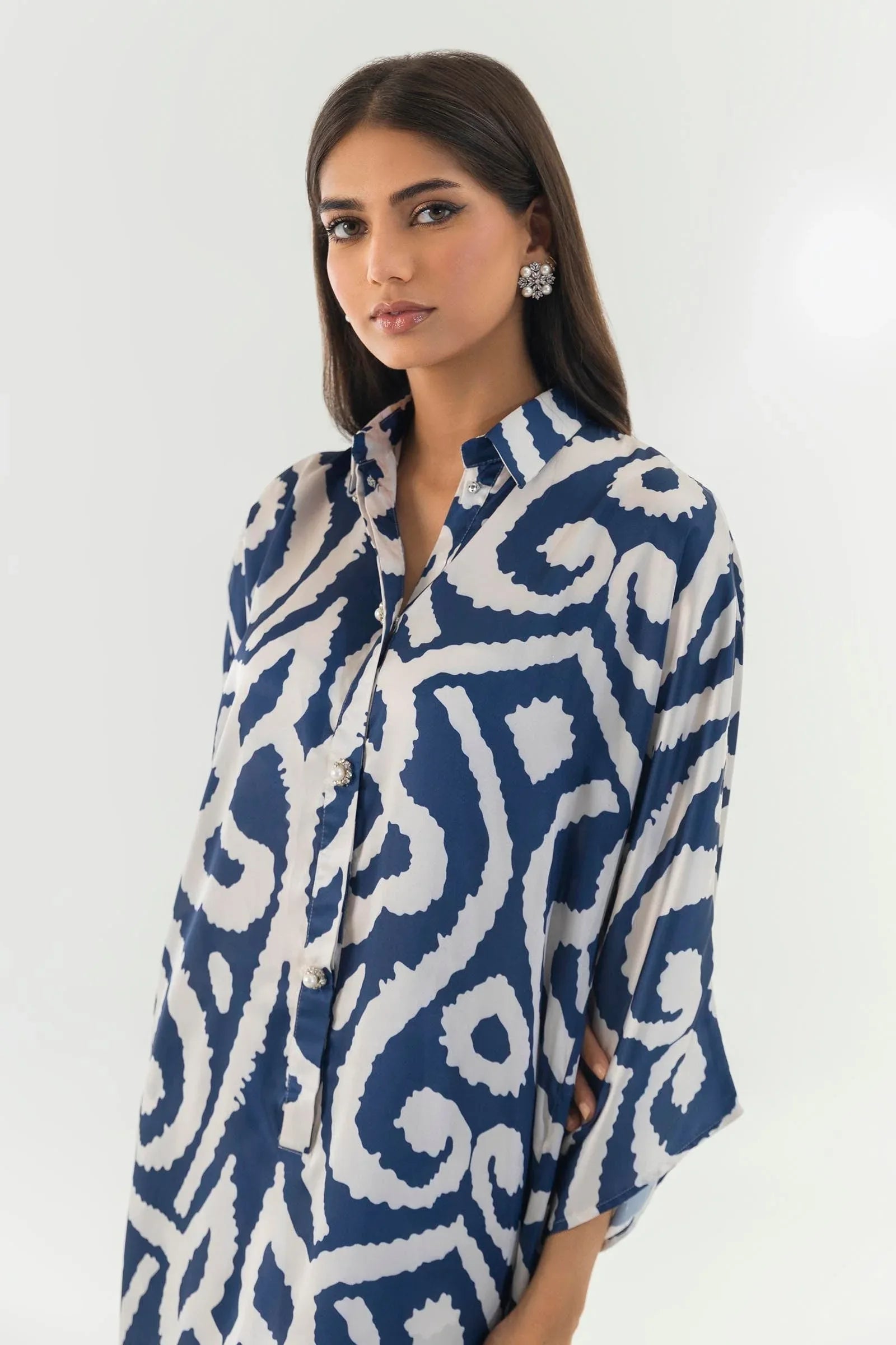 Sana Safinaz | Silk Tunics | SS24STP166P2T - Aqsa Fabrics