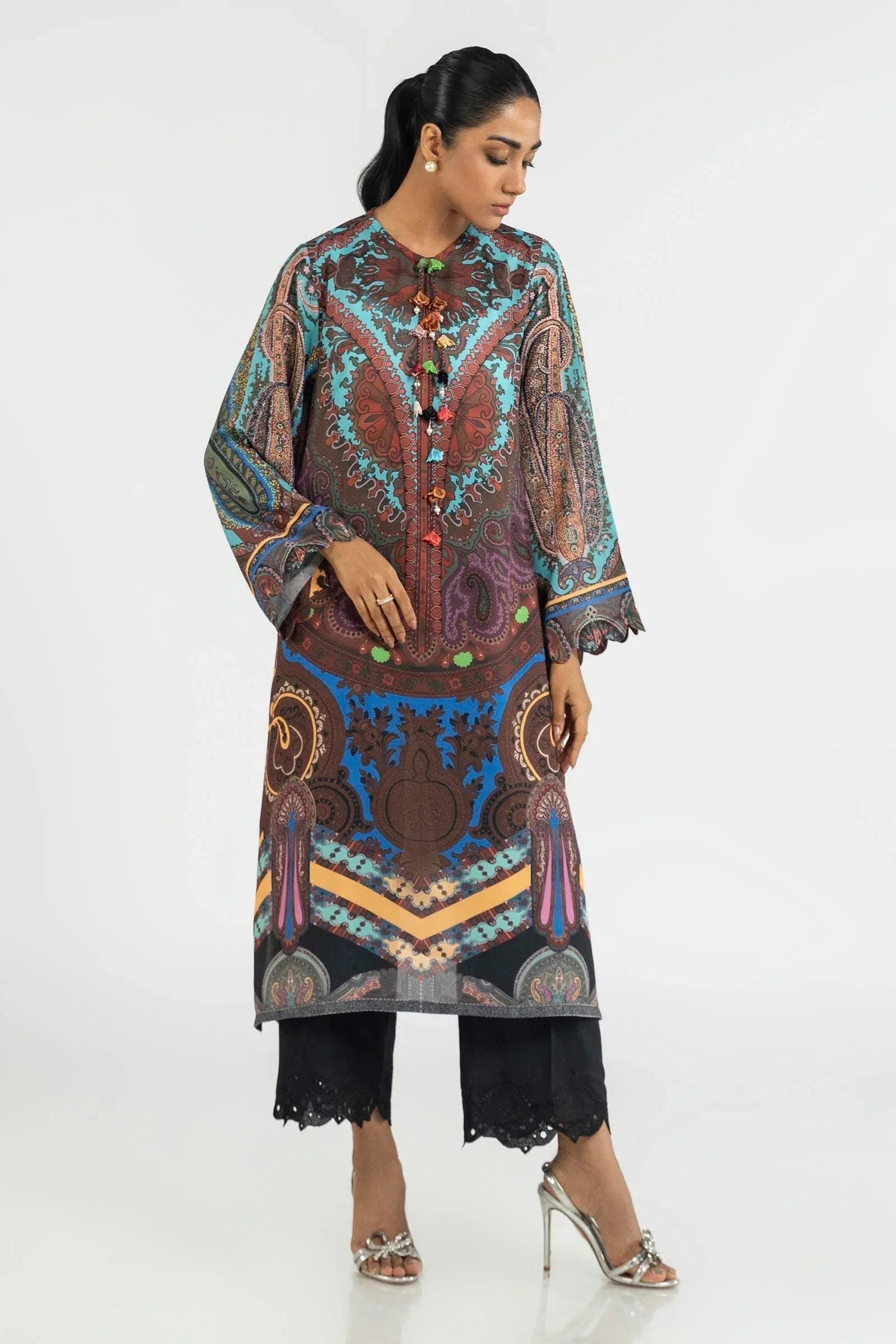 Sana Safinaz | Silk Tunics | SS24STP173 - Aqsa Fabrics