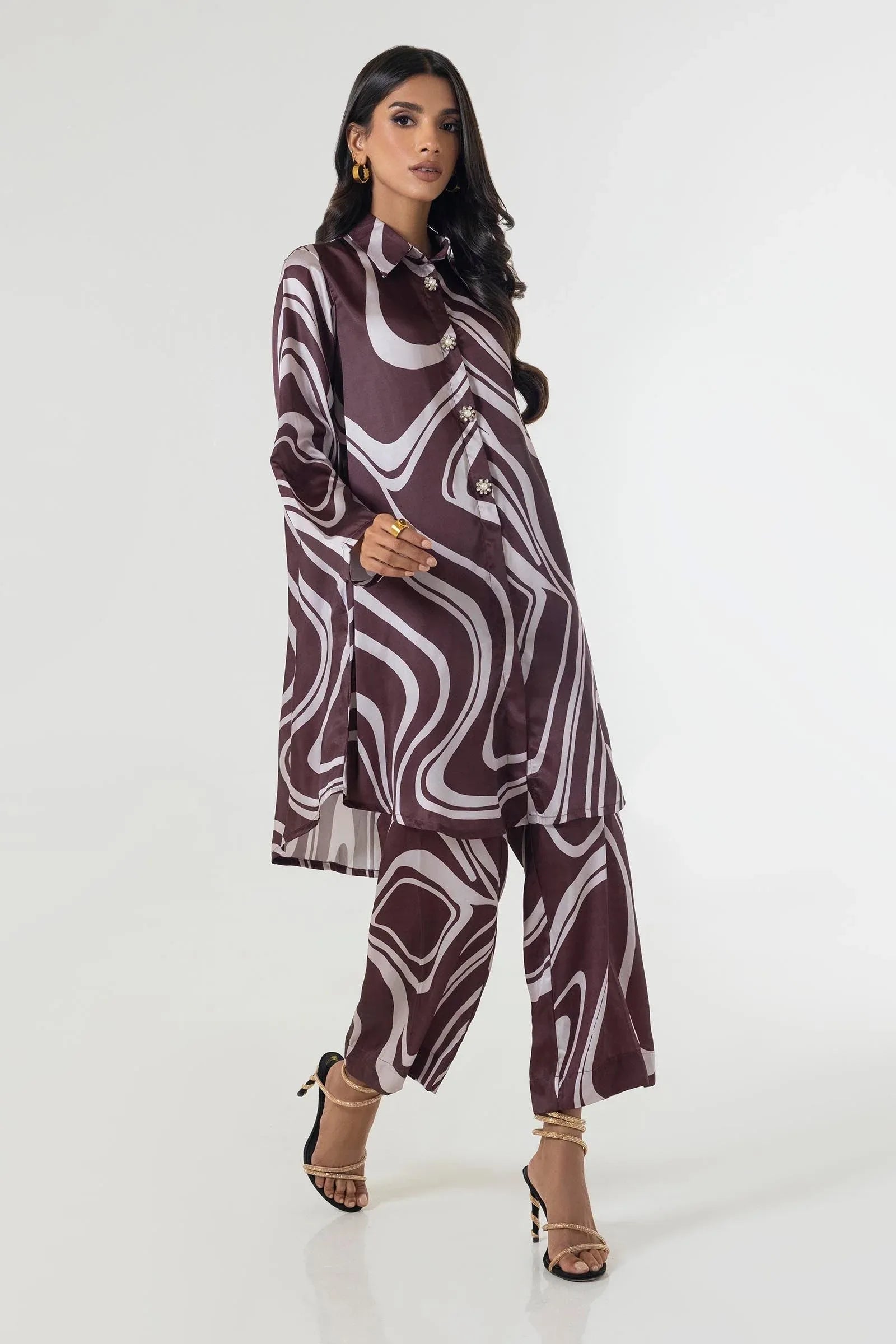 Sana Safinaz | Silk Tunics | SS24STP175P2T - Aqsa Fabrics