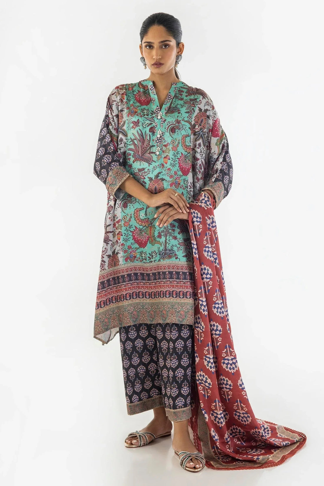 Sana Safinaz | Silk Tunics | SS24STP176P3 - Aqsa Fabrics