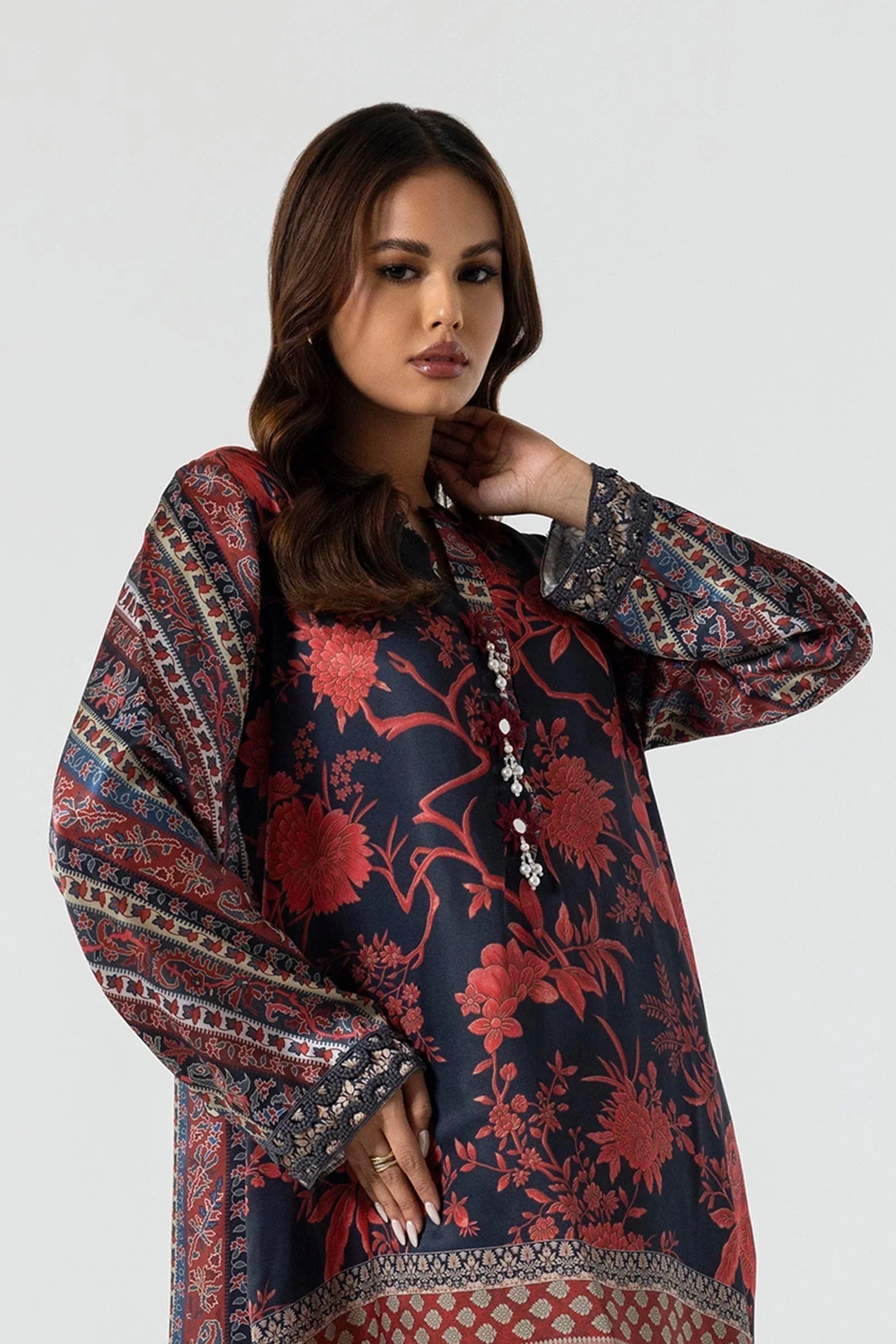 Sana Safinaz | Silk Tunics | SS24STP177P2T - Aqsa Fabrics