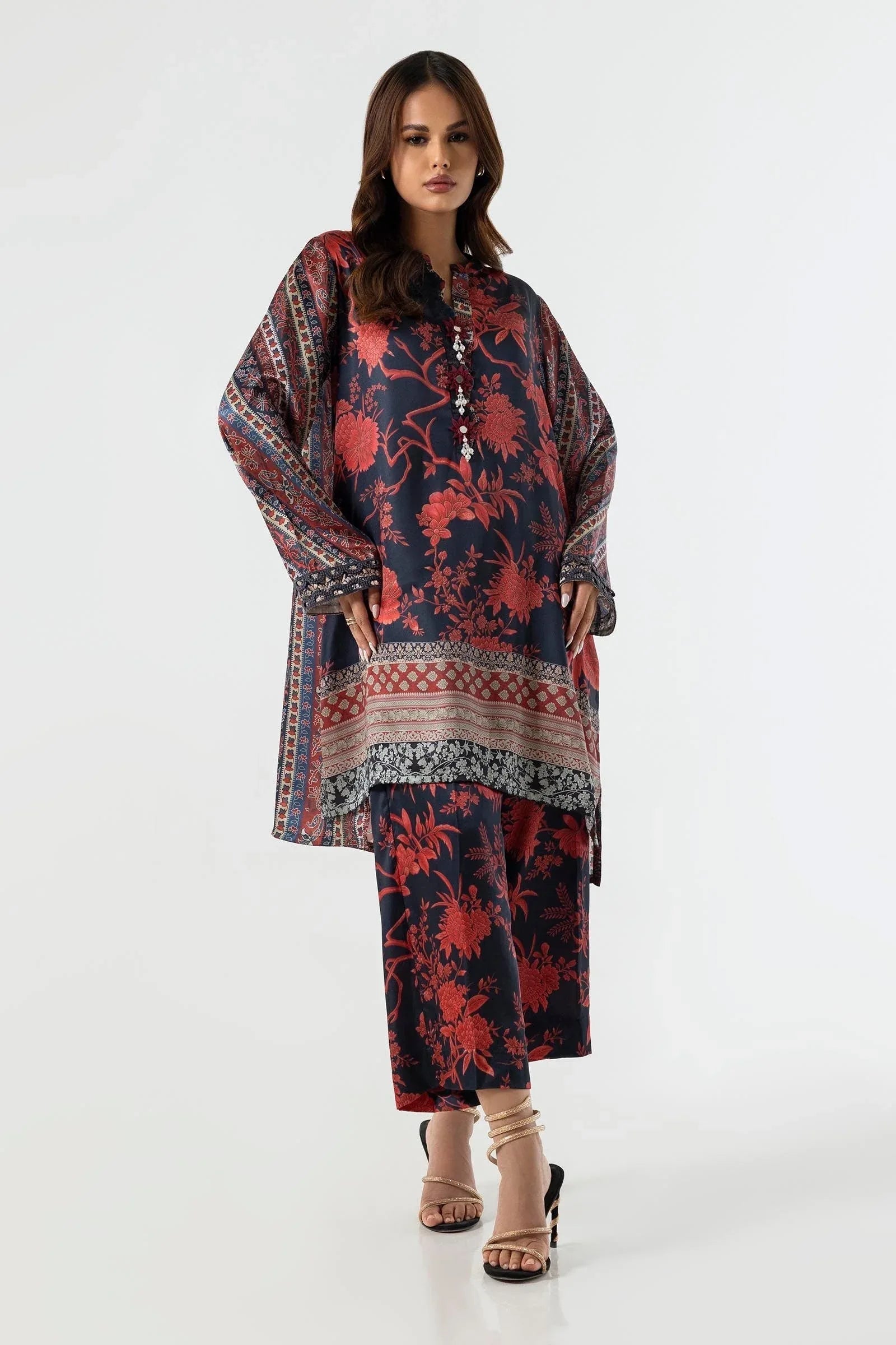 Sana Safinaz | Silk Tunics | SS24STP177P2T - Aqsa Fabrics