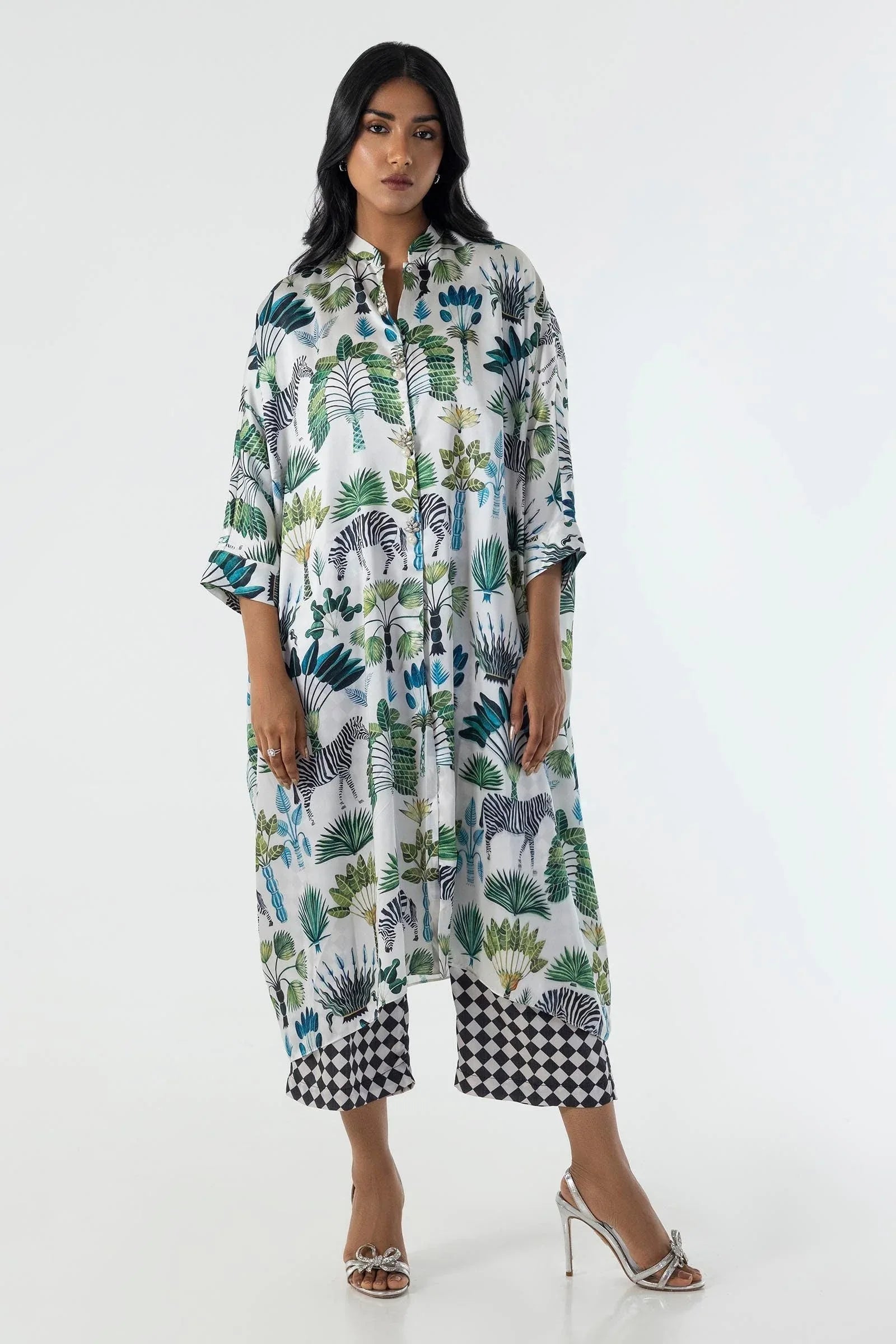 Sana Safinaz | Silk Tunics | SX24STP190P2T - Aqsa Fabrics